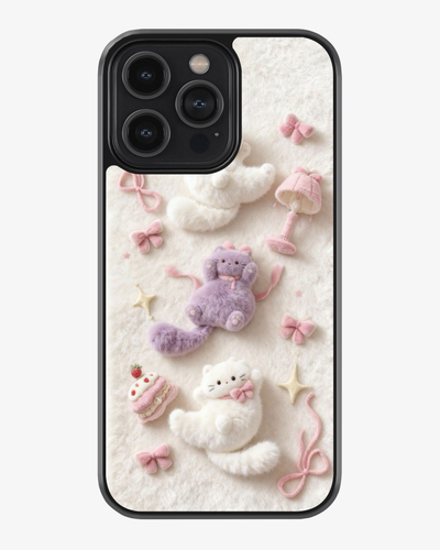 Fluffy Kitty Dreams – Cute Luxury  Case Cover Glass Case