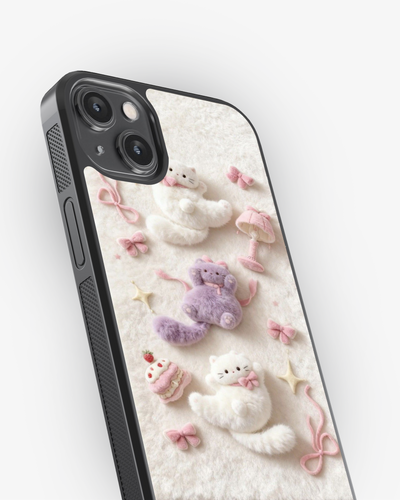 Fluffy Kitty Dreams – Cute Luxury  Case Cover Glass Case