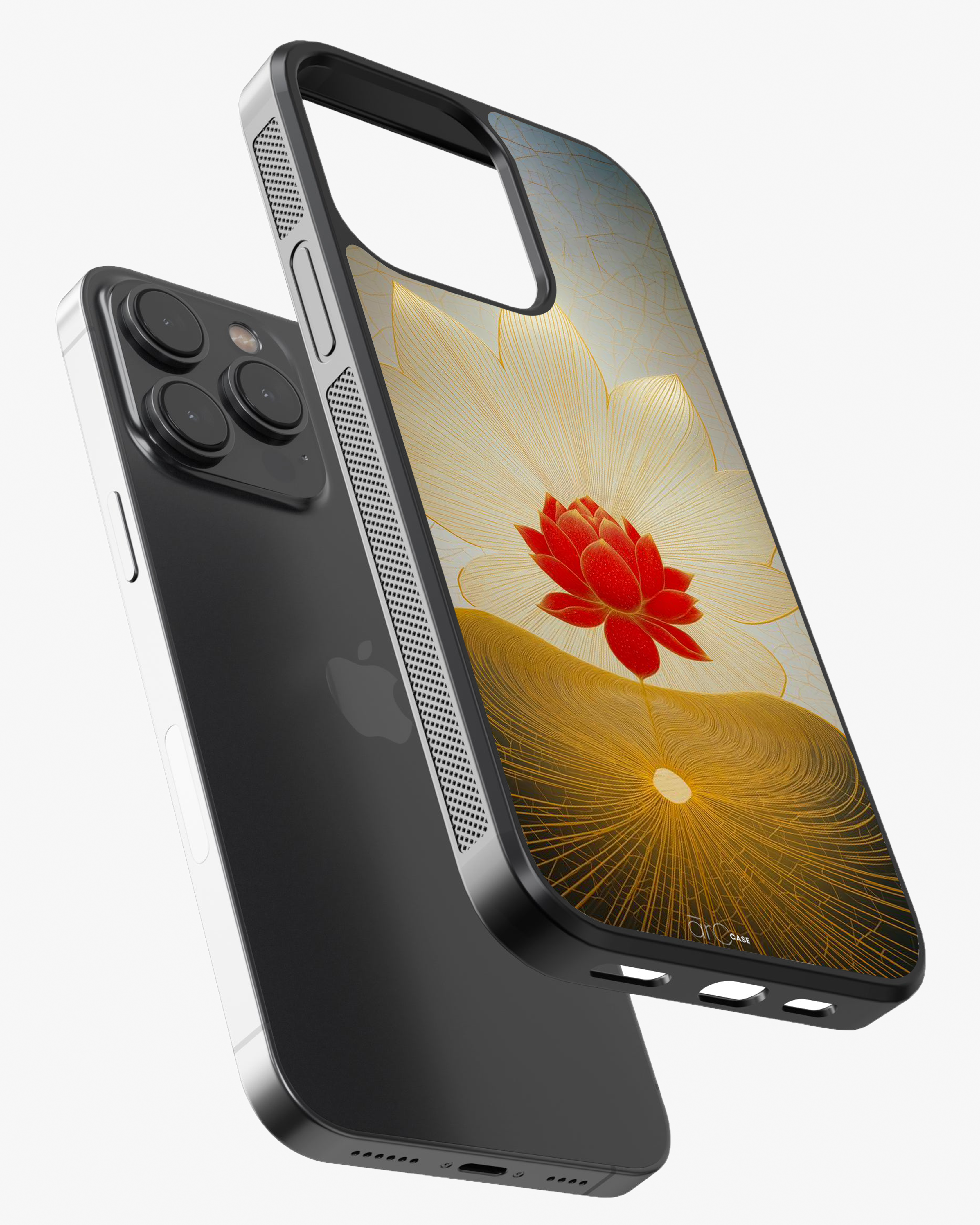 Sacred Lotus – Golden Geometry Spiritual Premium Case Cover Glass Case