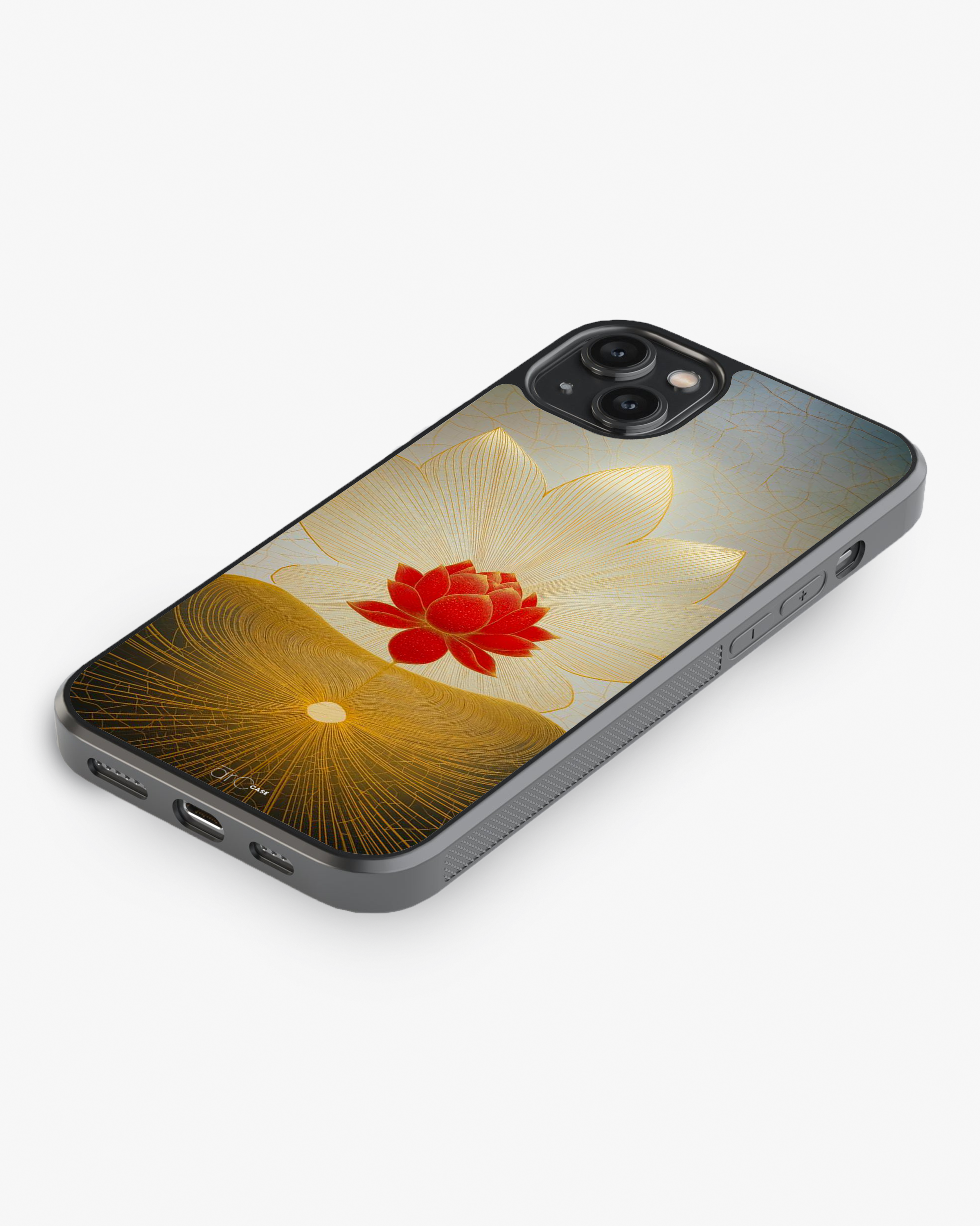 Sacred Lotus – Golden Geometry Spiritual Premium Case Cover Glass Case
