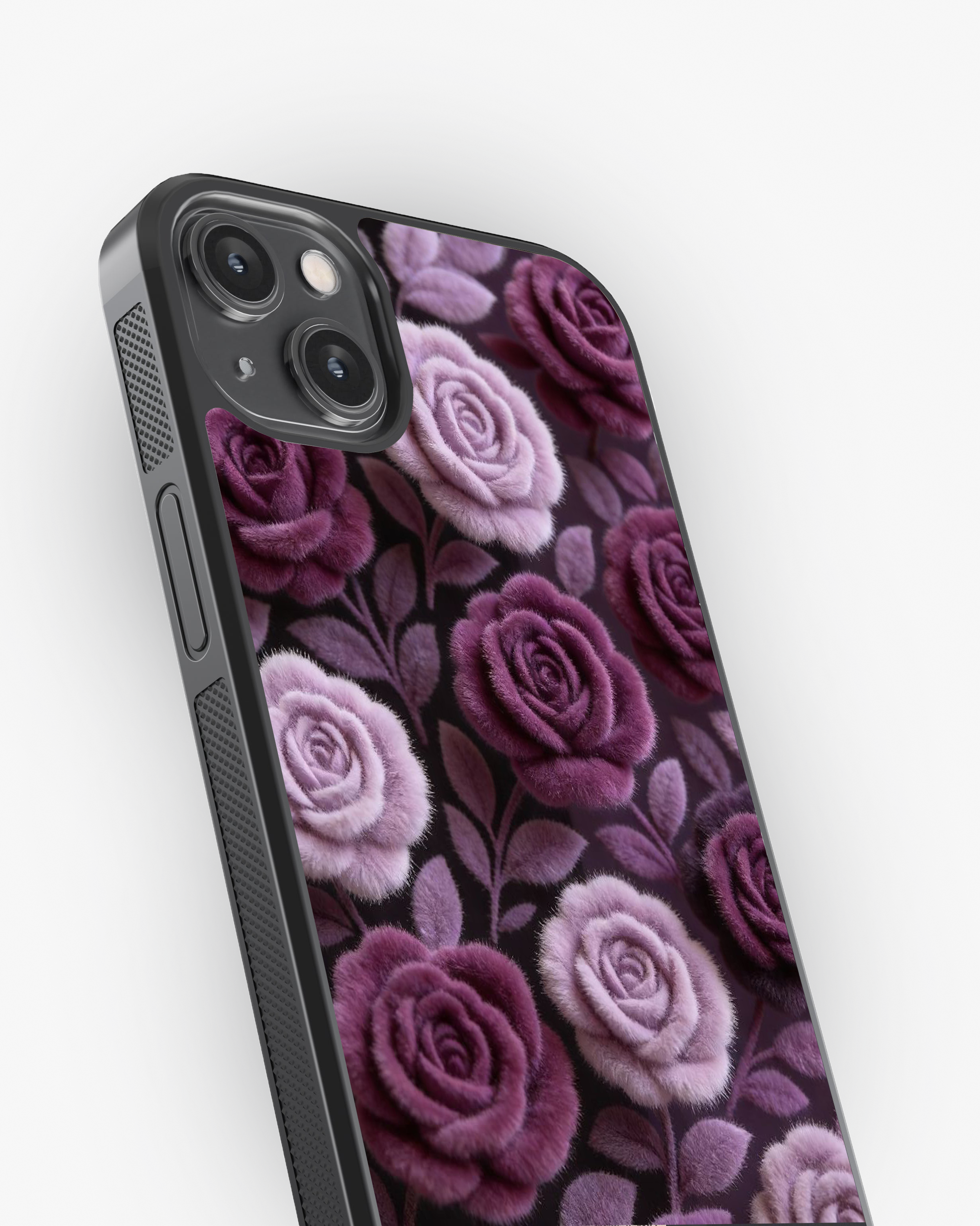 Velvet Purple Rose Floral – Luxury Aesthetic Case Cover Glass Case