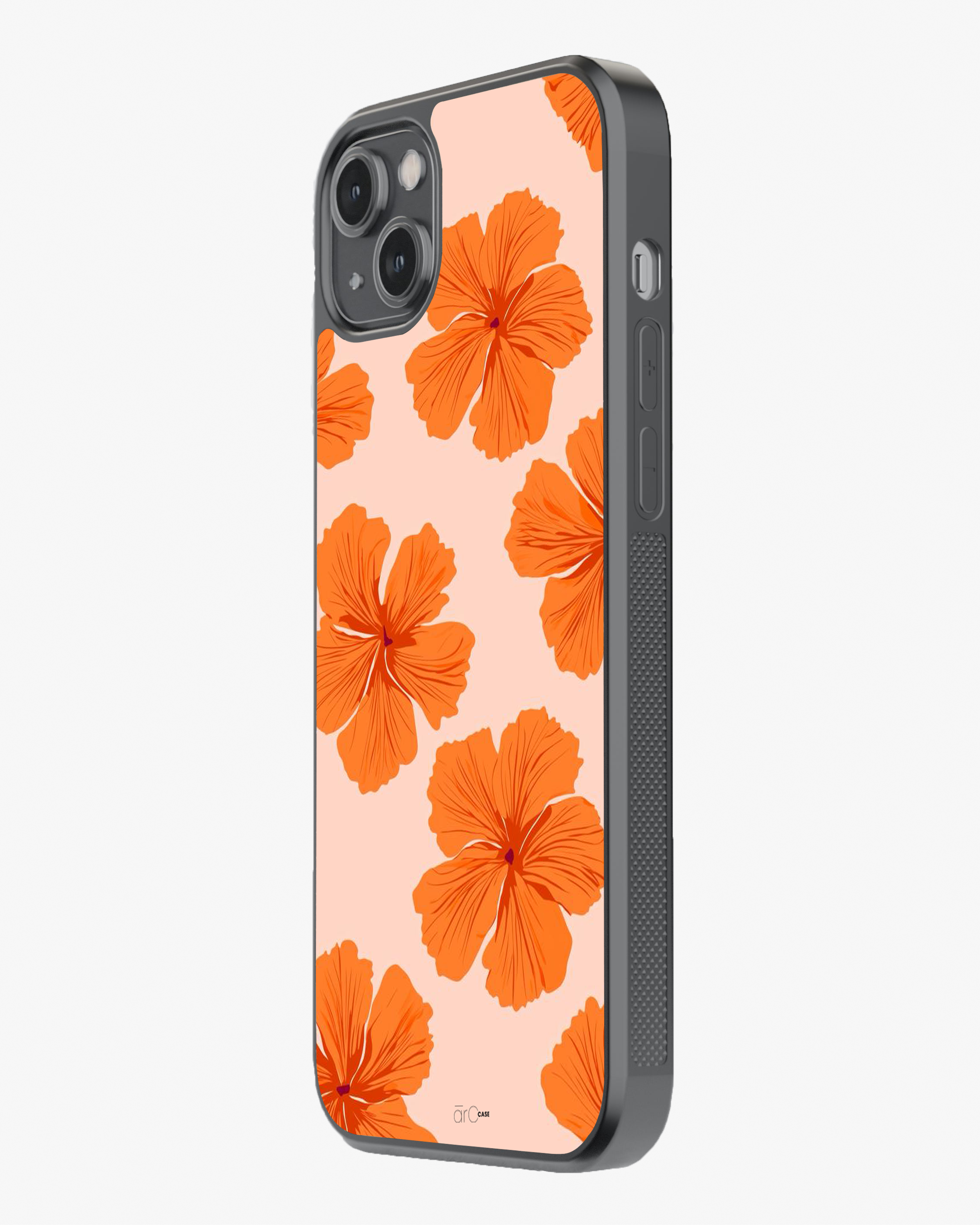 Tropical Bloom – Orange Hibiscus Minimal Floral Premium Case Cover Glass Case
