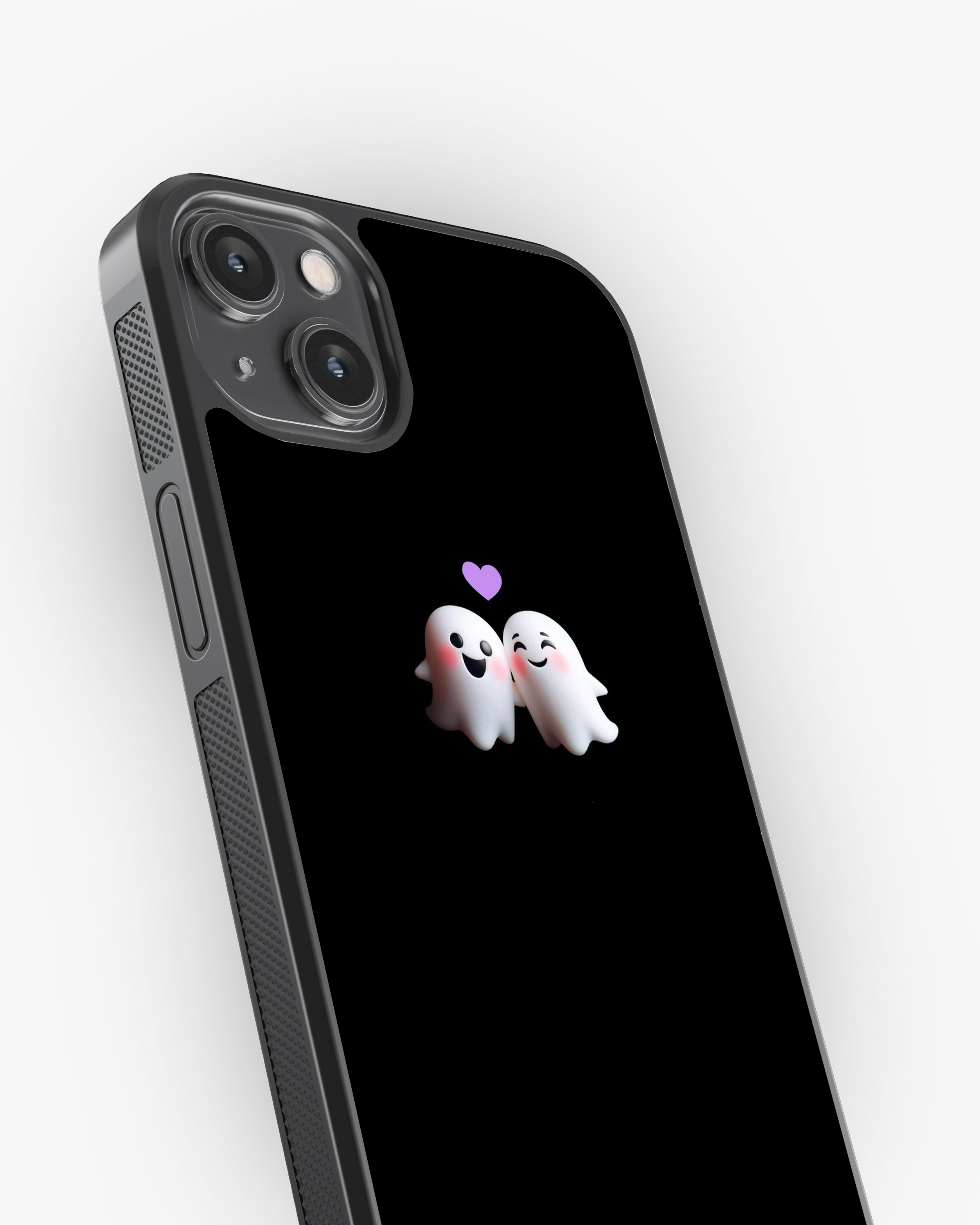 Cute Ghost Couple Love Glass Case