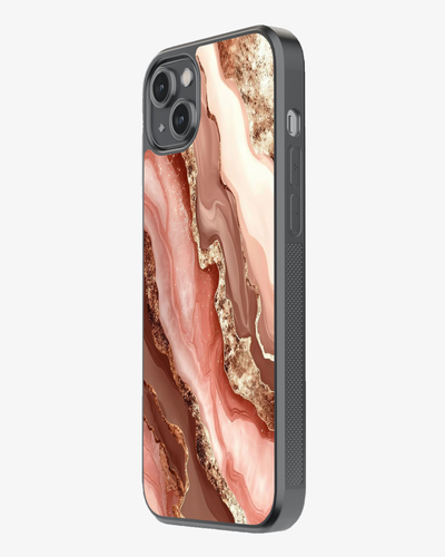 Luxury Rose Gold Marble Case Cover Glass Case