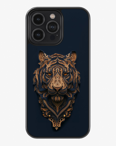 Golden Warrior Tiger Case Cover Glass Case