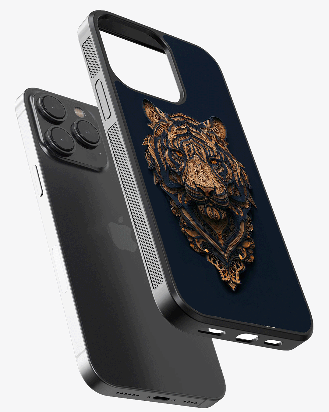 Golden Warrior Tiger Case Cover Glass Case