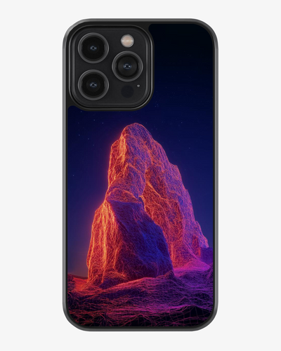 Neon Peak – Futuristic Wireframe  Case Cover Glass Case