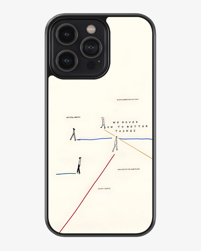 Aesthetic Minimal Line  Phone Glass Case