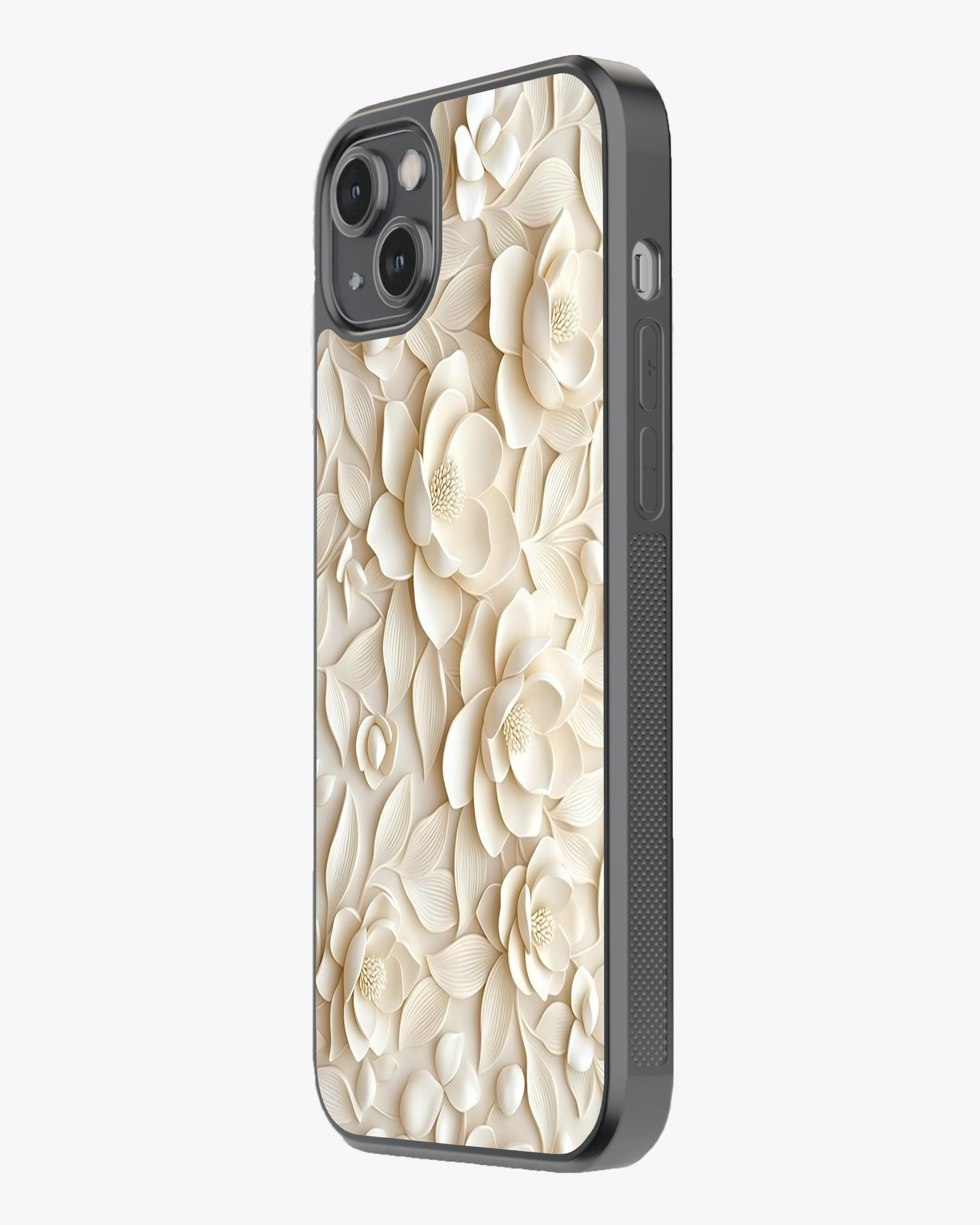 Premium 3D Lily Flower Case Cover Glass Case