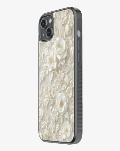 Luxury Ivory Rose 3D Case Cover Glass Case