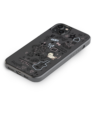 Dark Doodle Vibes – Style That Speaks You Glass Case