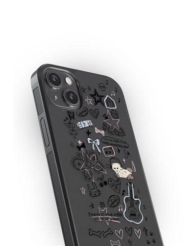 Dark Doodle Vibes – Style That Speaks You Glass Case