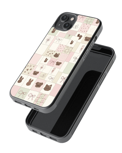 Pastel Patchwork Cute Glass Case