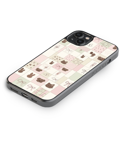 Pastel Patchwork Cute Glass Case