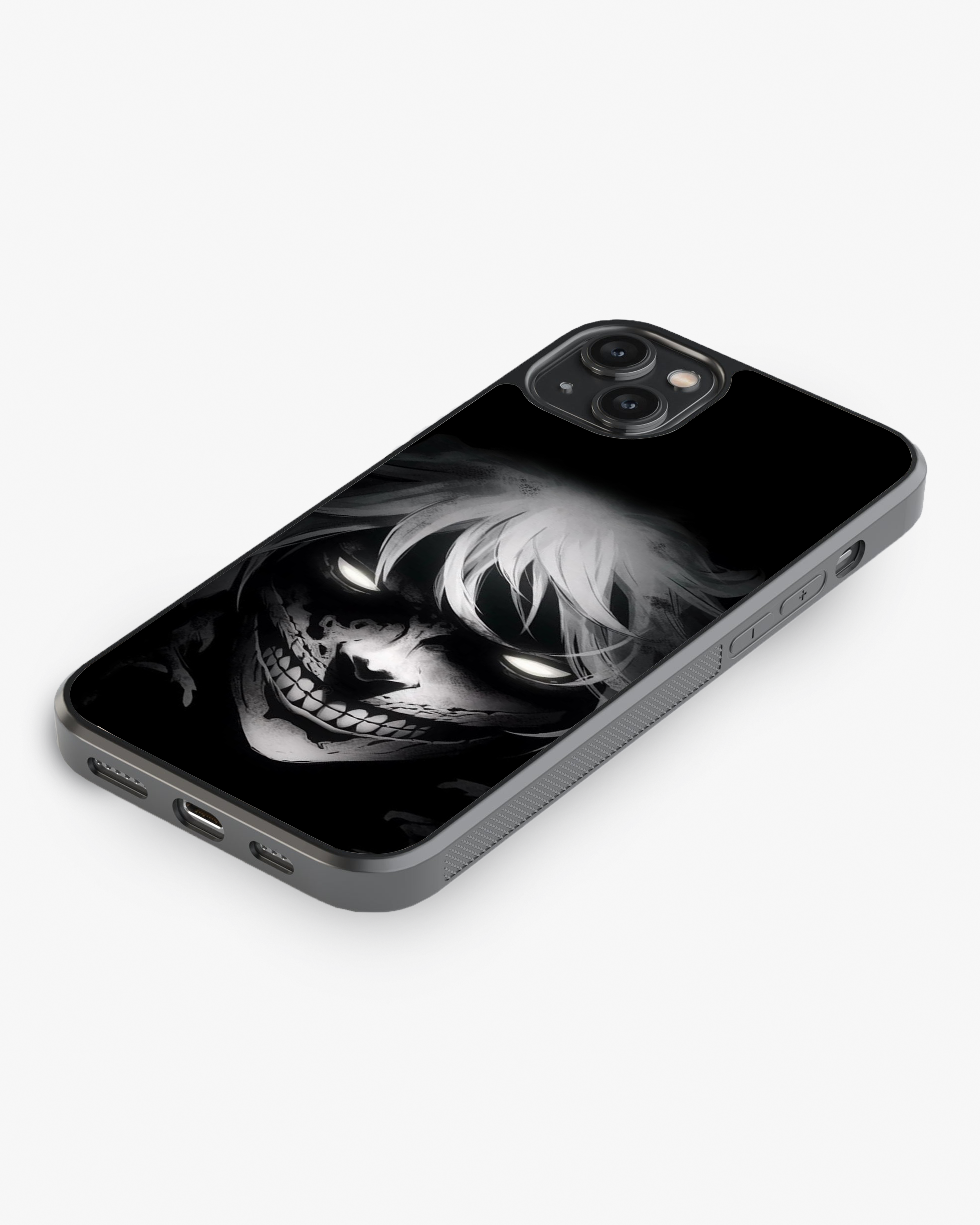 Dark Skull Anime Case – Fearless Night Vibe Cover Glass Case