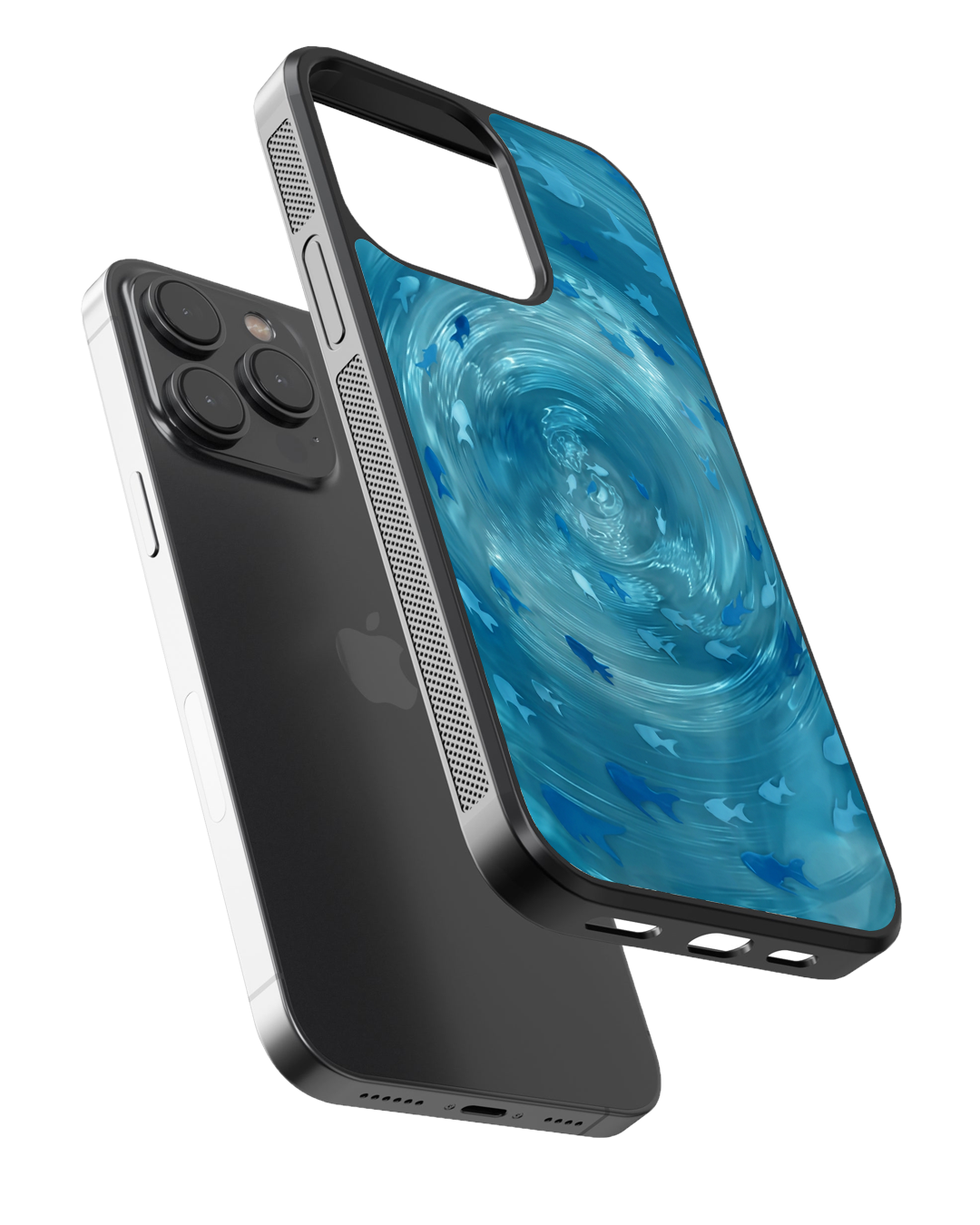 Ocean Swirl Aesthetic Glass Case
