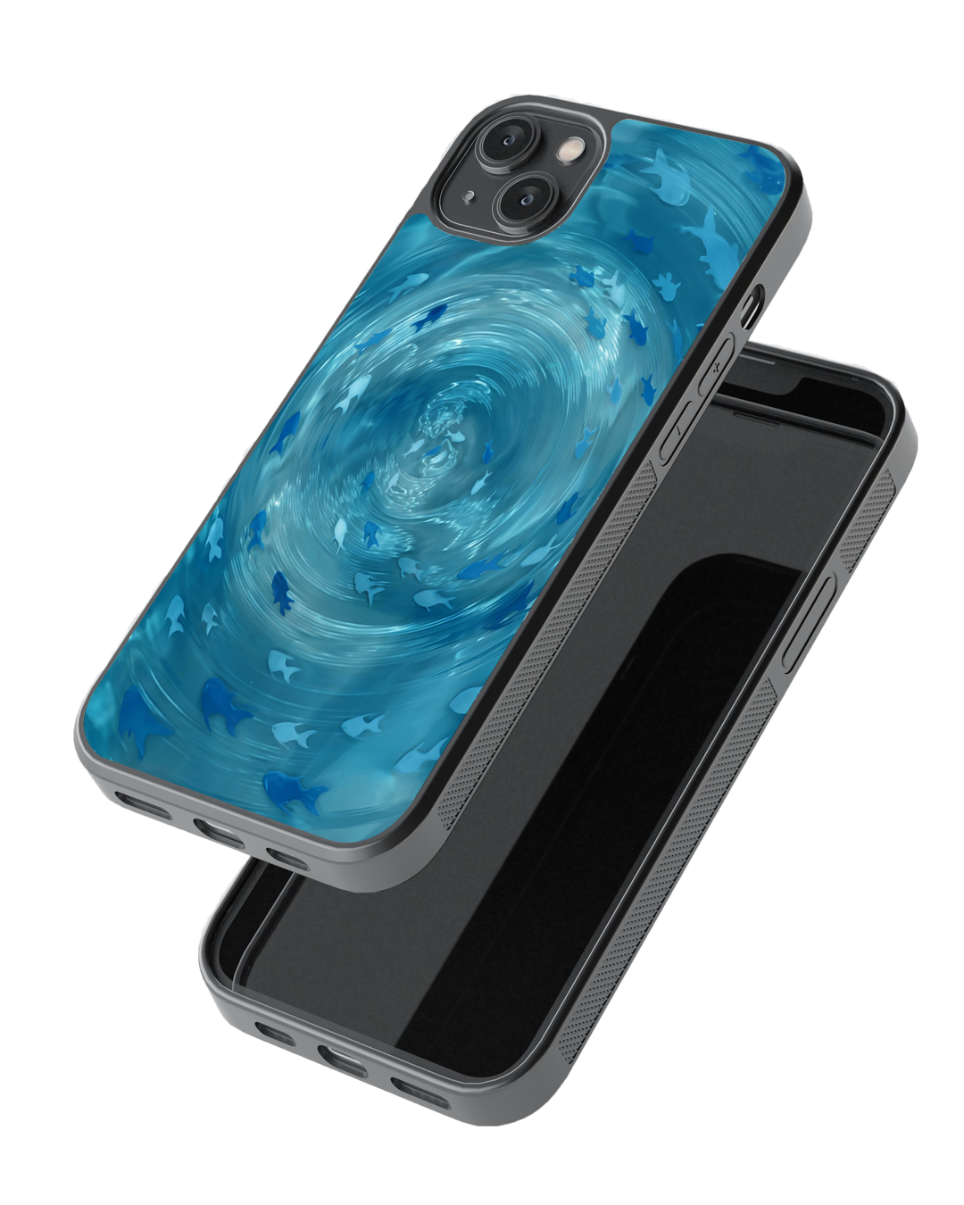 Ocean Swirl Aesthetic Glass Case