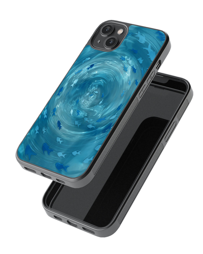 Ocean Swirl Aesthetic Glass Case