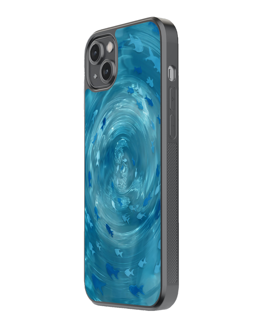 Ocean Swirl Aesthetic Glass Case