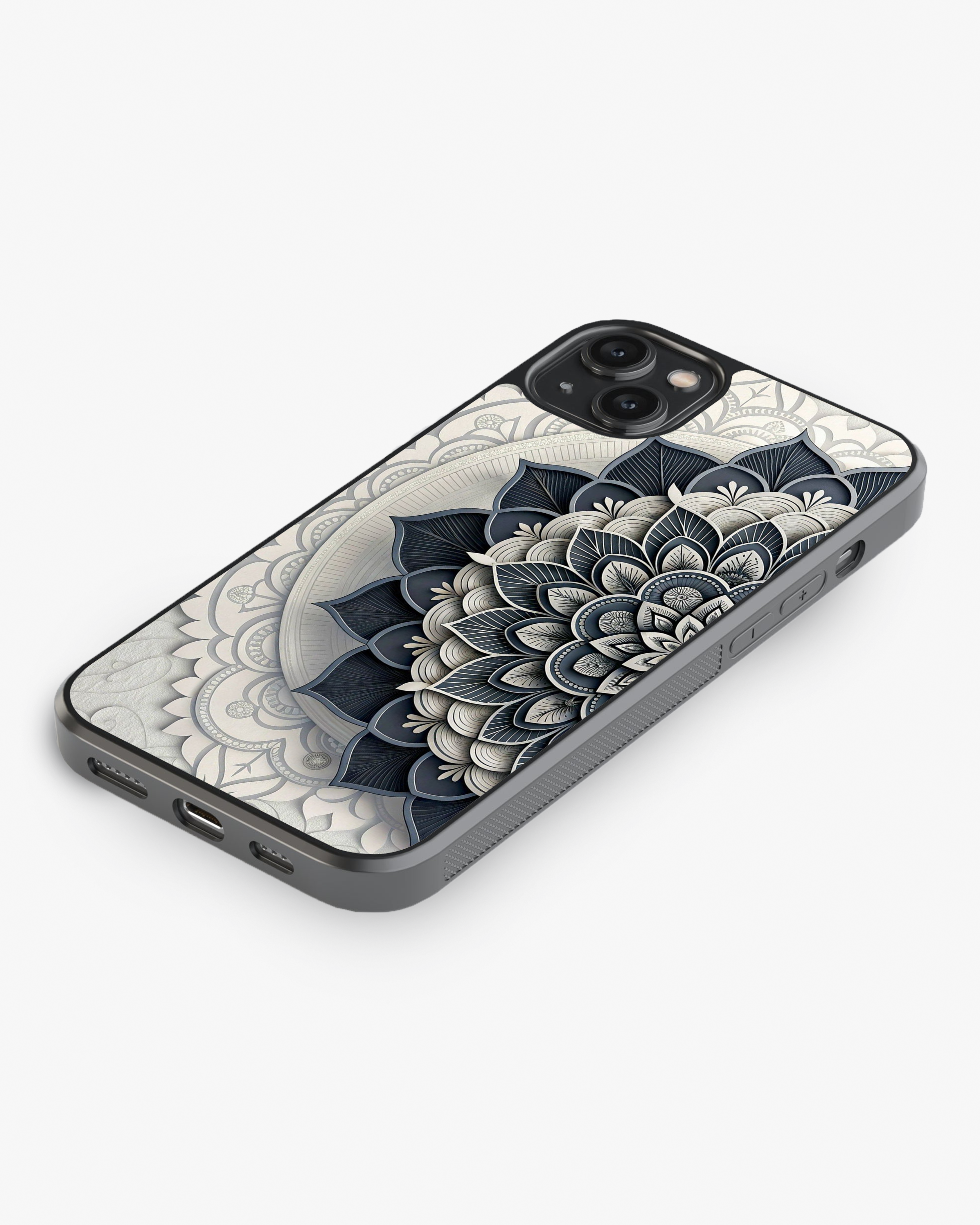 Royal Blue Mandala Case Cover Glass Case