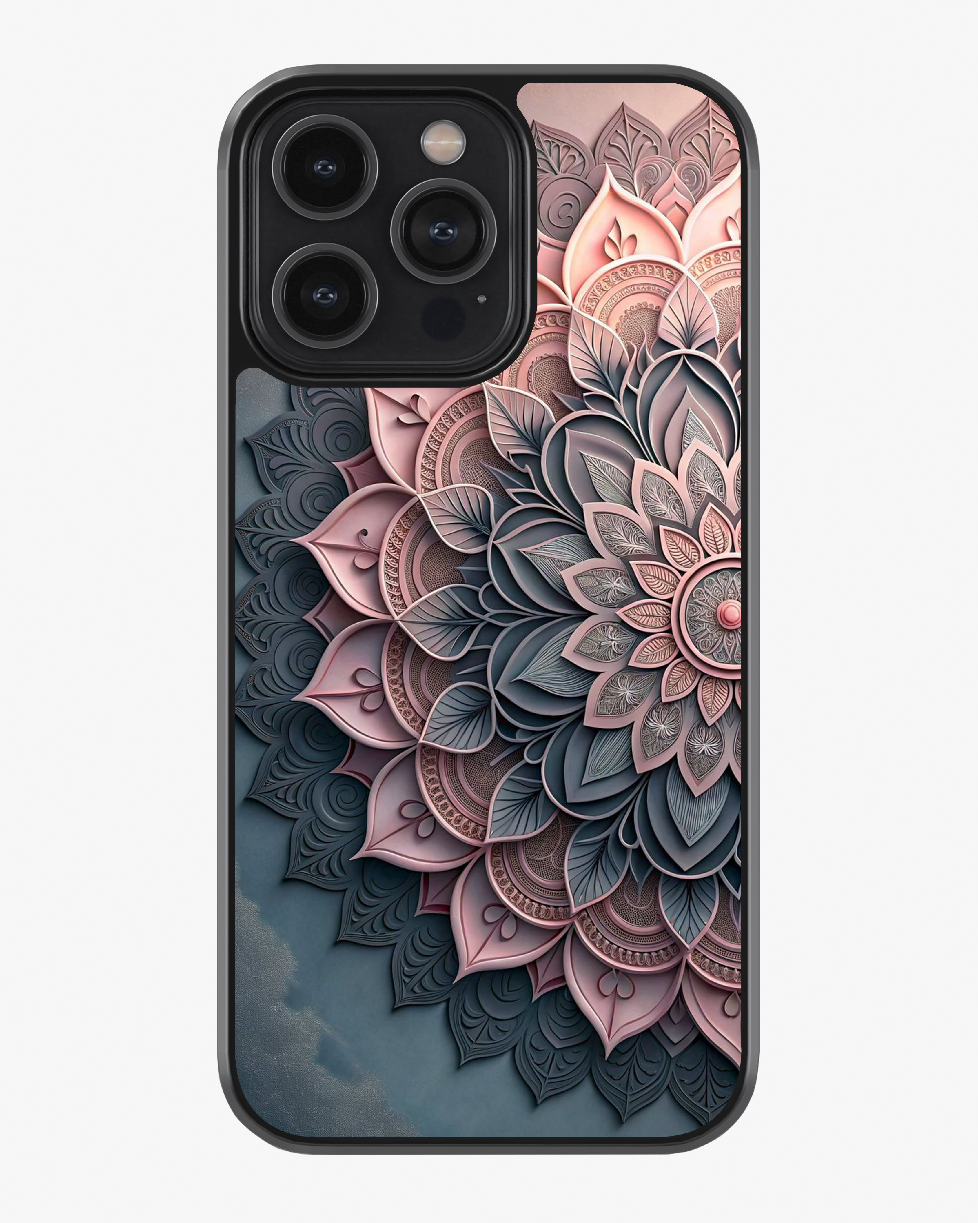 Blush Pink & Teal Mandala Case Cover Glass Case