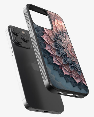Blush Pink & Teal Mandala Case Cover Glass Case