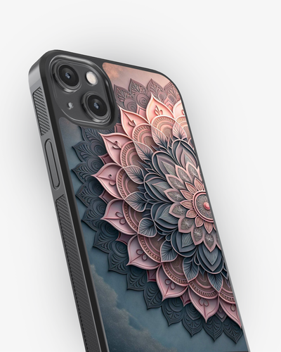 Blush Pink & Teal Mandala Case Cover Glass Case