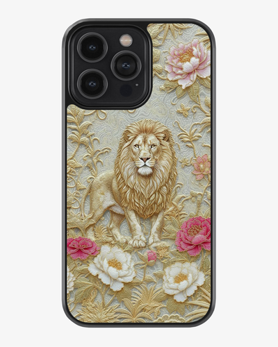 Royal Golden Lion Luxury Case Cover Glass Case