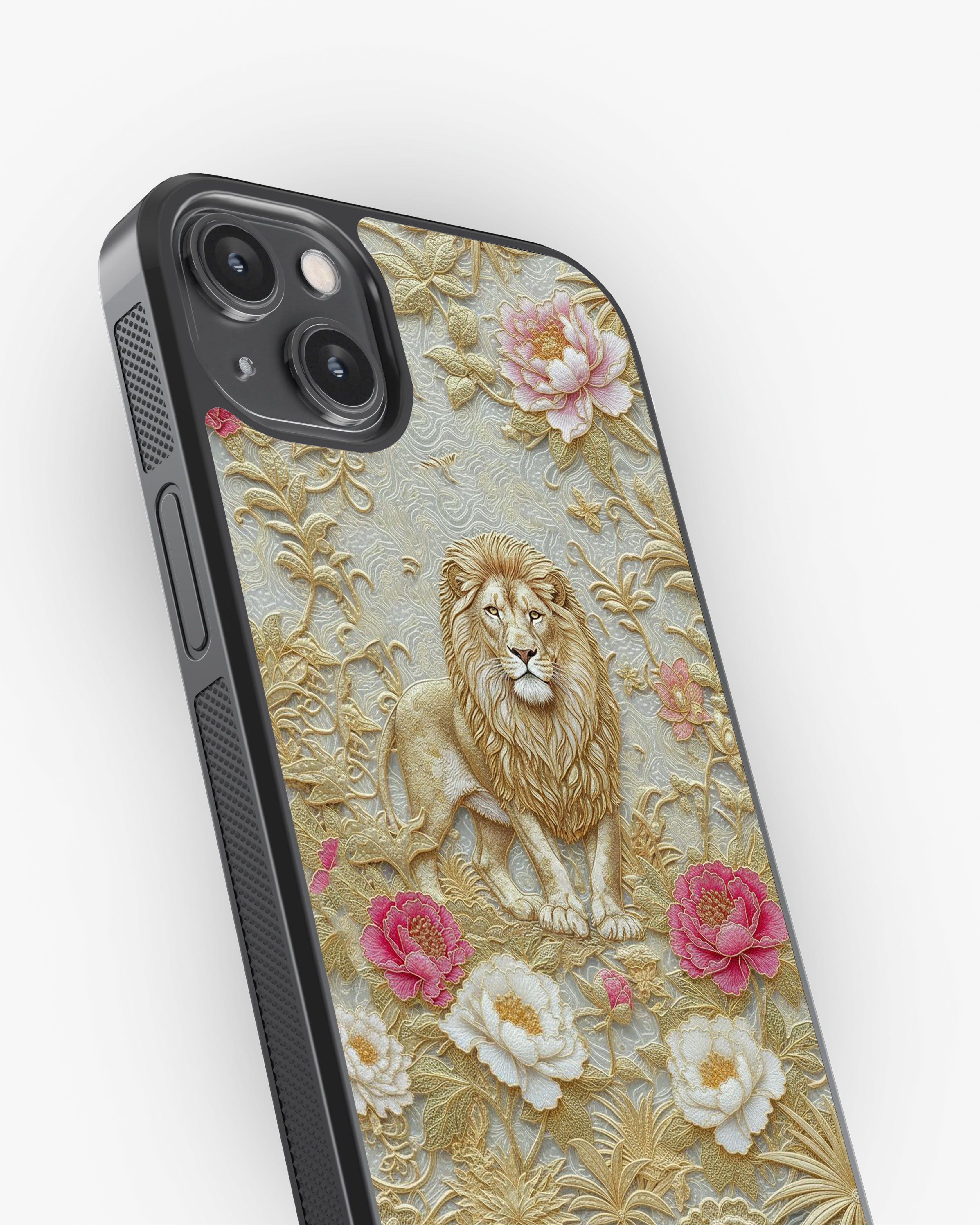 Royal Golden Lion Luxury Case Cover Glass Case