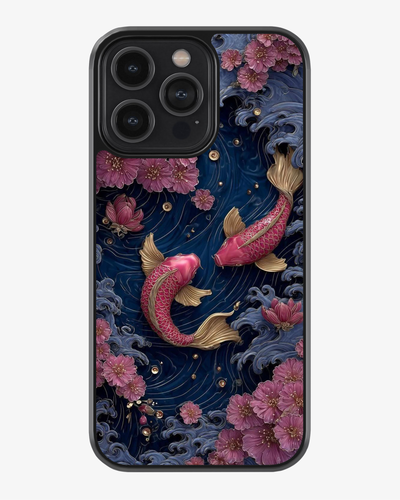 Royal Koi Fish Art Case Cover Glass Case