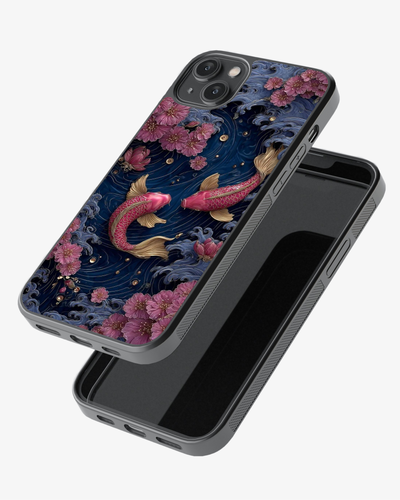 Royal Koi Fish Art Case Cover Glass Case