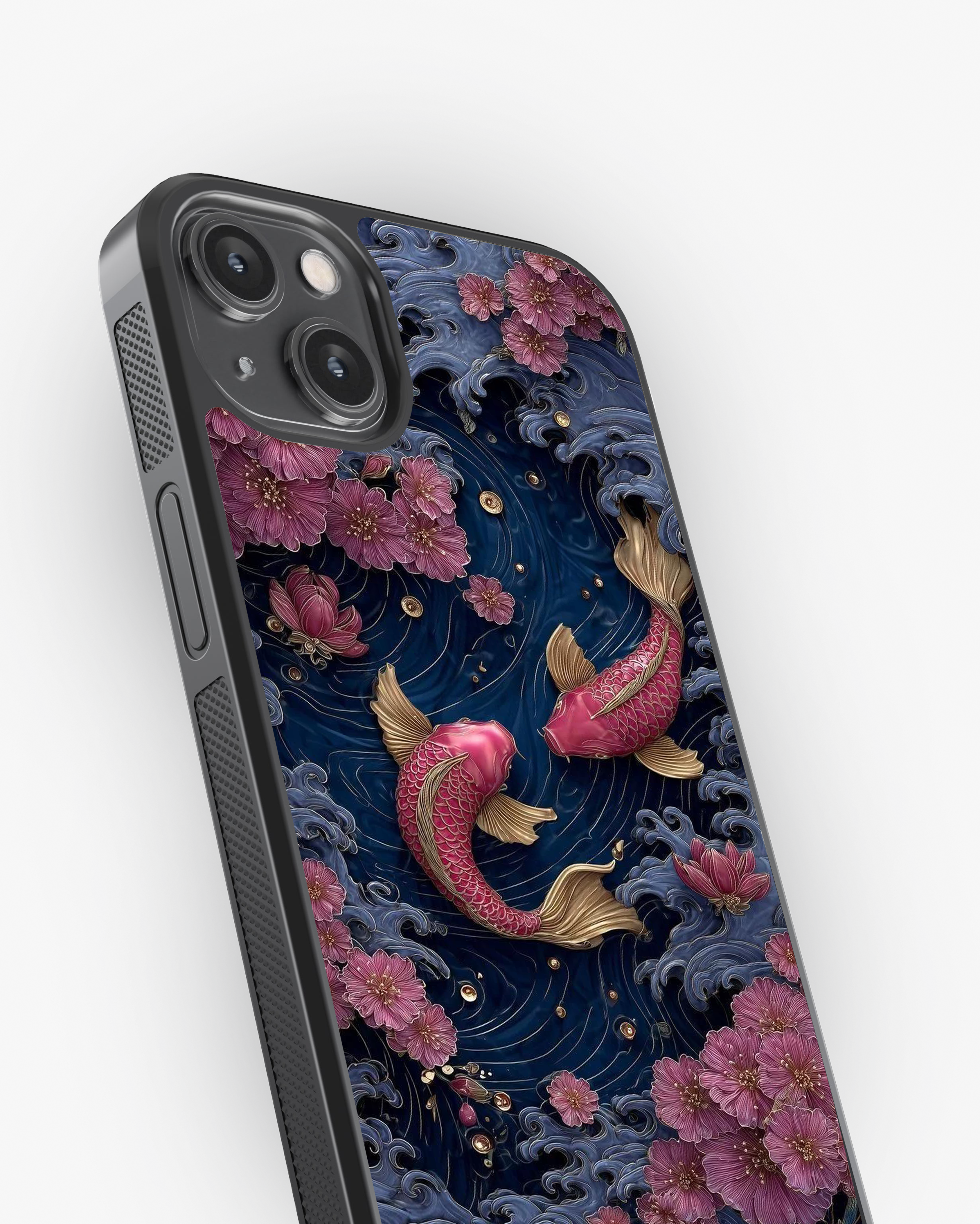 Royal Koi Fish Art Case Cover Glass Case