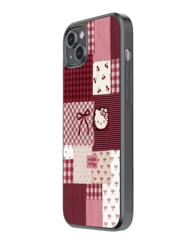 Hello Kitty Patchwork Glass Case