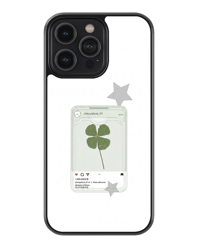 Lucky Clover Aesthetic Glass Case