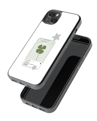 Lucky Clover Aesthetic Glass Case