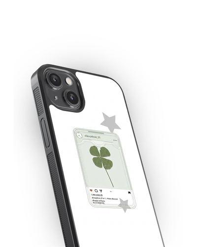 Lucky Clover Aesthetic Glass Case
