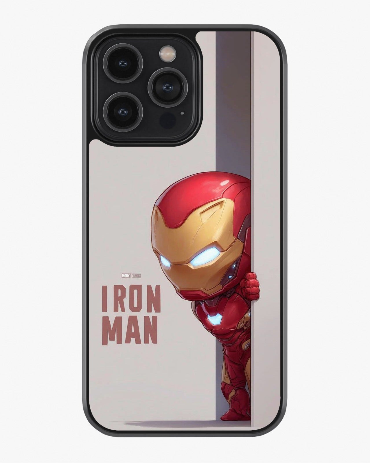 Peek-a-Boo Iron Man Case – Cute Look, Powerful Style Cover Glass Case