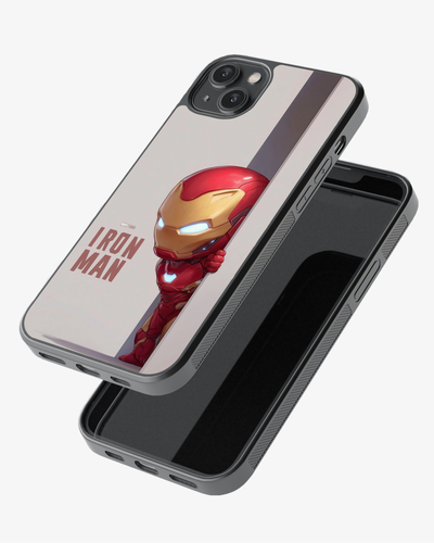 Peek-a-Boo Iron Man Case – Cute Look, Powerful Style Cover Glass Case