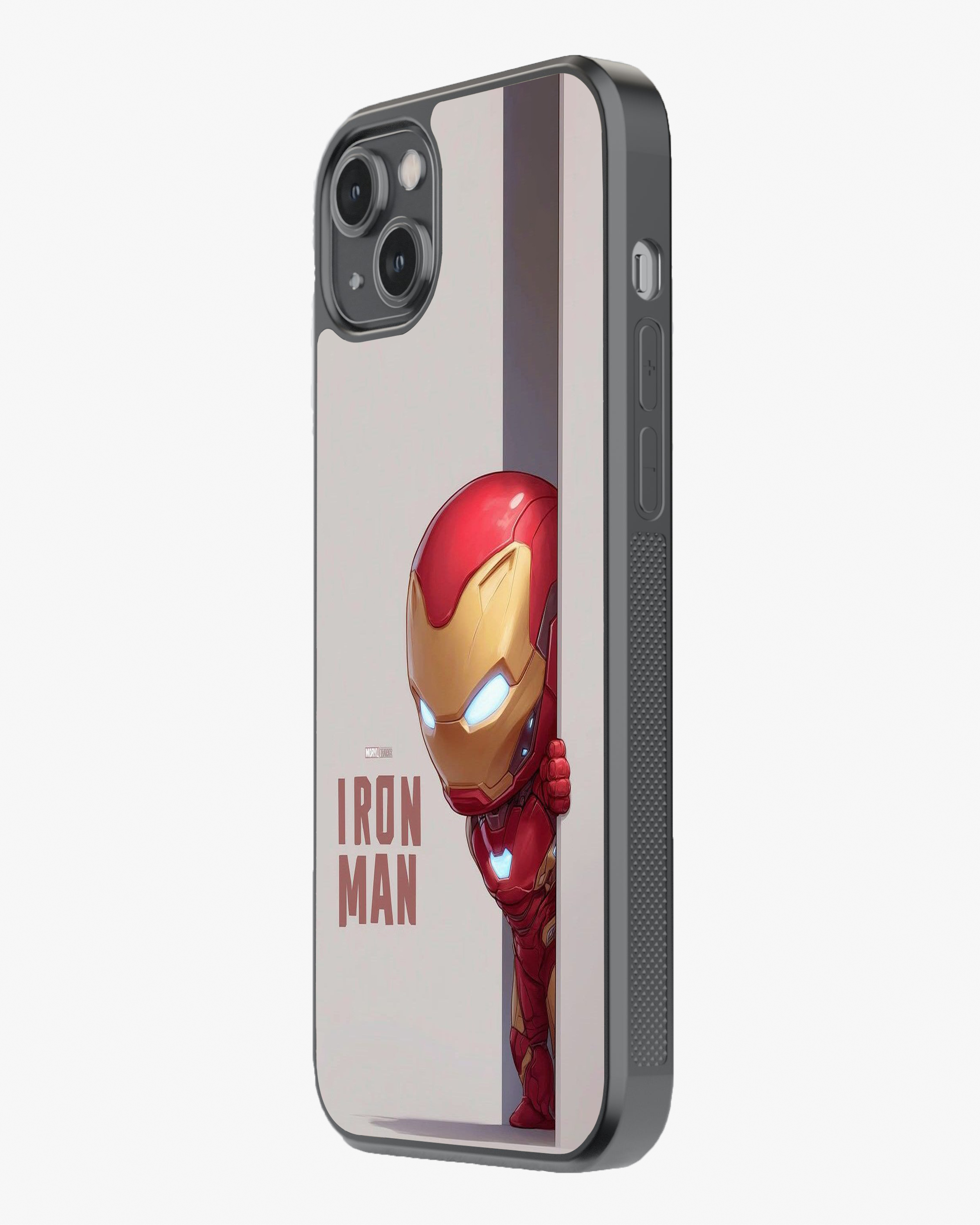 Peek-a-Boo Iron Man Case – Cute Look, Powerful Style Cover Glass Case