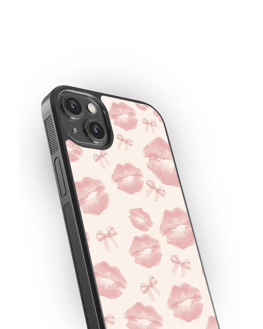 Pink Lips Aesthetic Glass Case