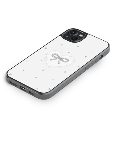 Elegant Heart Bow Glass Case