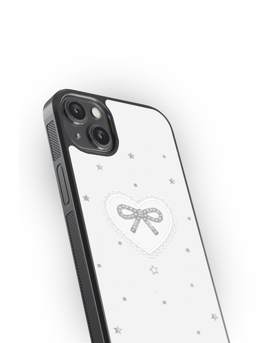 Elegant Heart Bow Glass Case