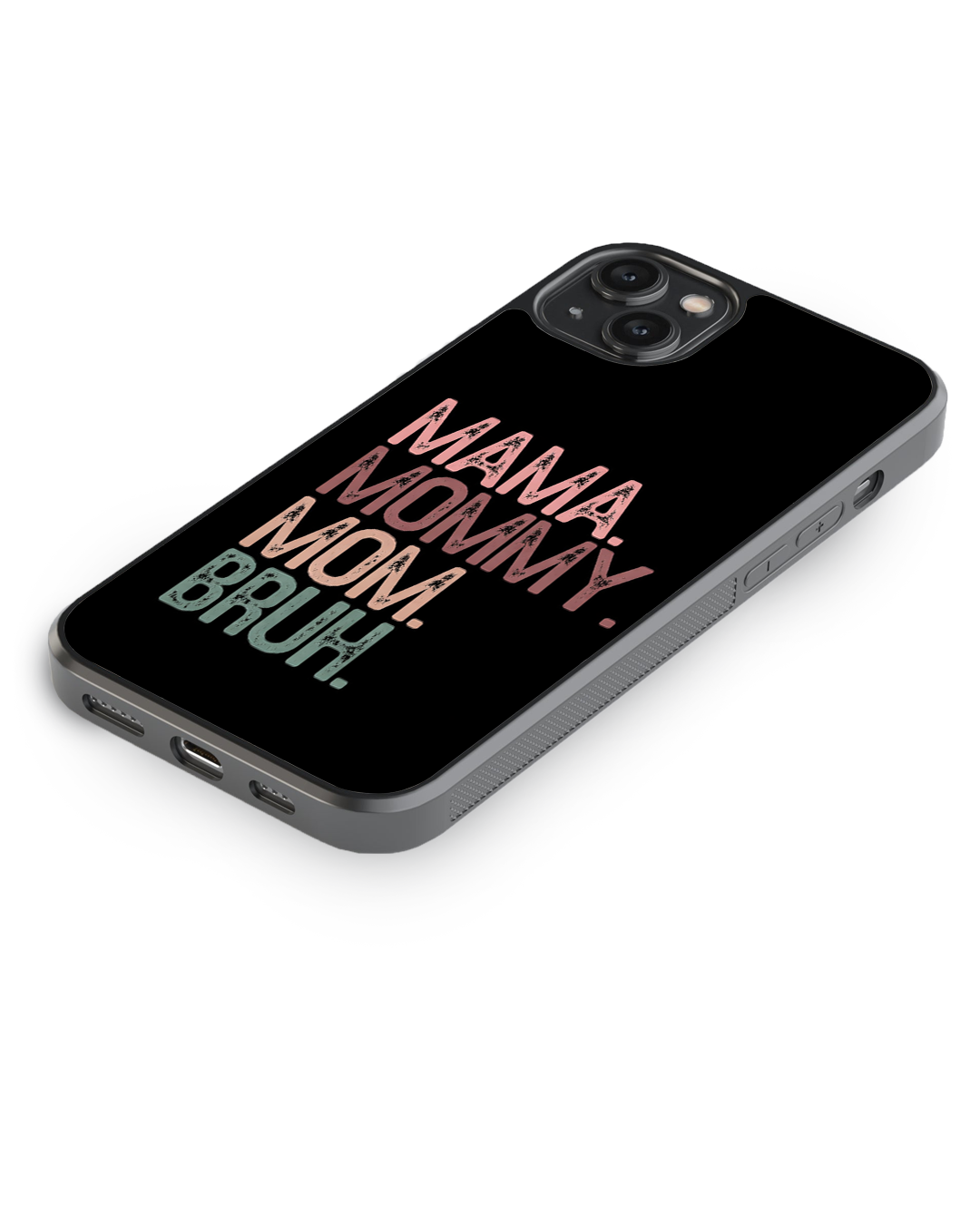Mama to Bruh – Funny Mom Evolution Glass Case