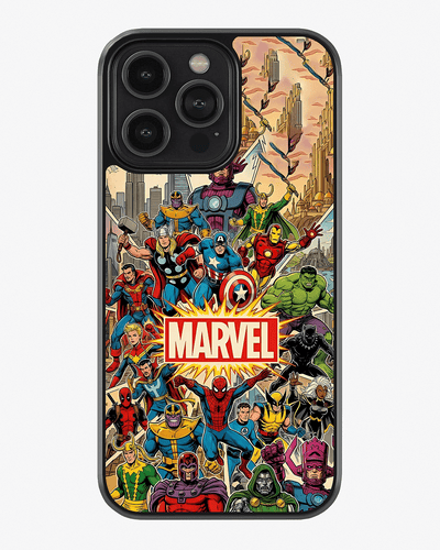 Marvel Heroes Collage Designer Premium Cover Glass Case