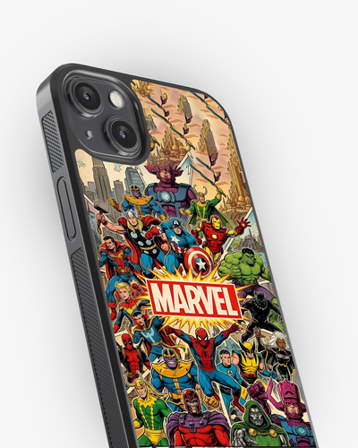Marvel Heroes Collage Designer Premium Cover Glass Case