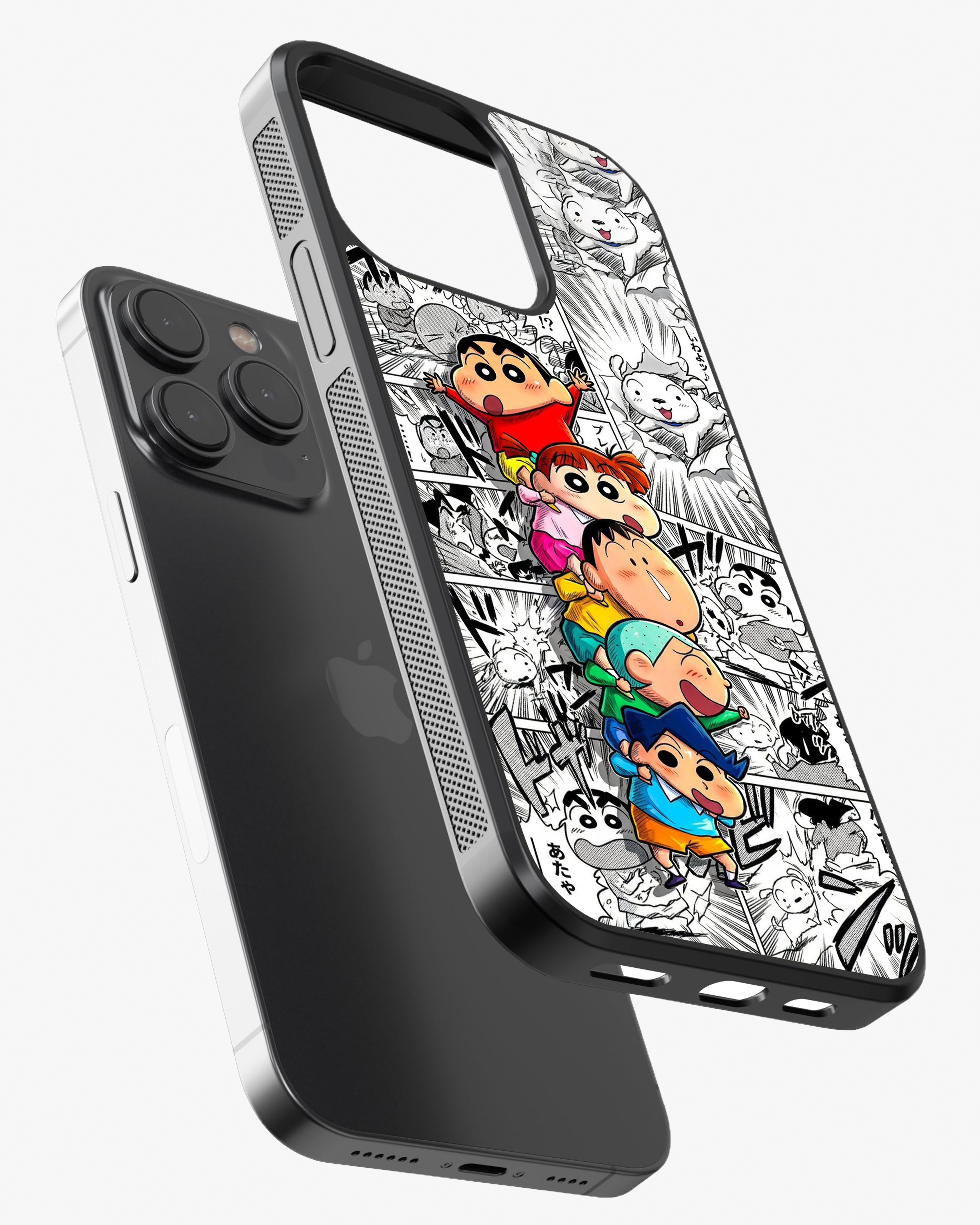 Shinchan Squad Chaos – Full Masti Mode On Cover Glass Case