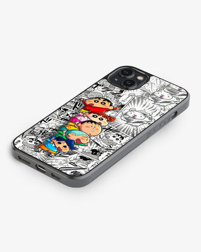 Shinchan Squad Chaos – Full Masti Mode On Cover Glass Case