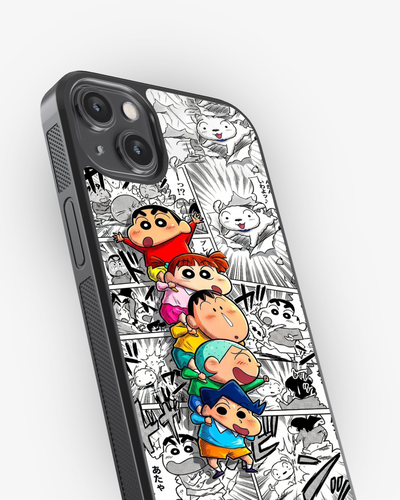 Shinchan Squad Chaos – Full Masti Mode On Cover Glass Case