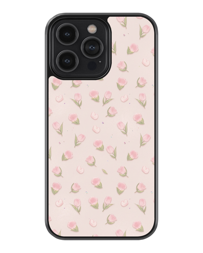 Elegant Tulip Floral Glass Case