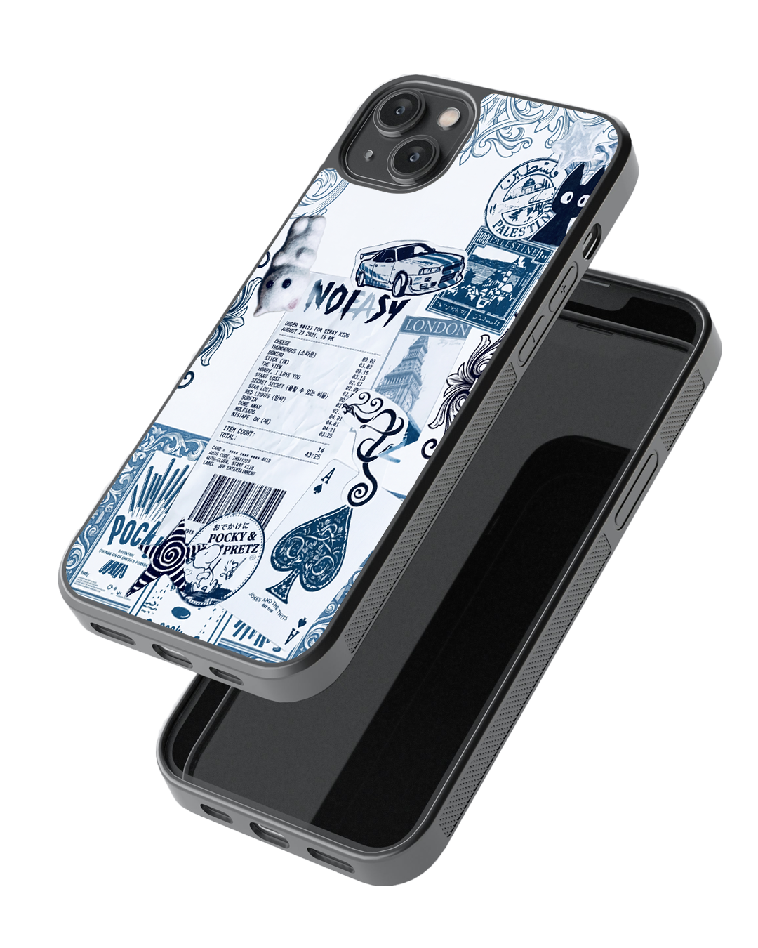 Aesthetic Collage Case – Style That Speaks Glass Case
